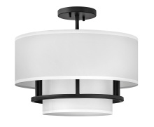 Hinkley 38893BK - Medium Semi-flush Mount