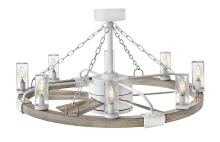 Hinkley 902928FMW-LWD - Sawyer 36" with 28" LED Smart Fandelier