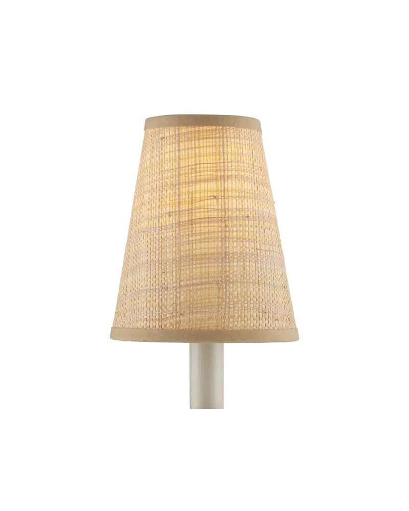 Natural Grasscloth Tapered Chandelier Shade