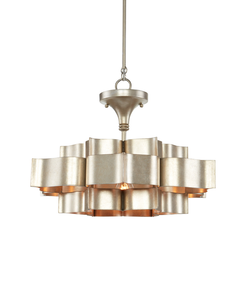 Grand Lotus Small Silver Chandelier