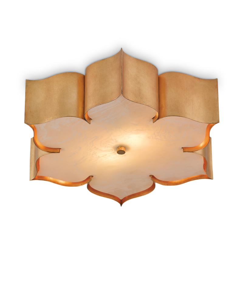 Grand Lotus Gold Flush Mount