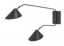 Currey 5172 - Serpa Black Double Swing-Arm Wall Sconce