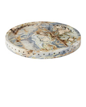 Currey 1200-1037 - Freya Floral Jade Marble Tray