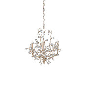 Currey 9974 - Crystal Bud Small Silver Chandelier