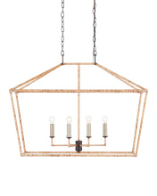 Currey 9000-0874 - Denison Rectangular Natural Lantern