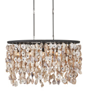 Currey 9492 - Stillwater Oyster Shell Oval Chandelier
